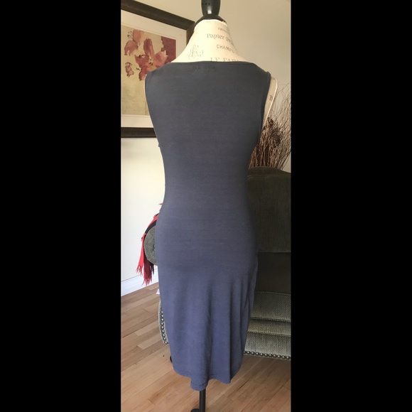 LEITH Blue Gray BodyCon Sleeveless Jewel Neck Dress Size M - Picture 3 of 13